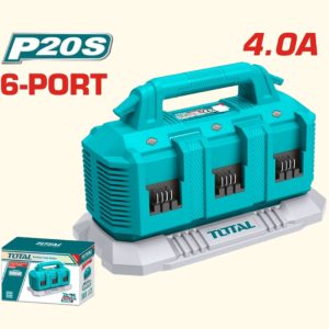 აკუმულატორის დამტენი 20V, 4ა/ს, 6 პორტი