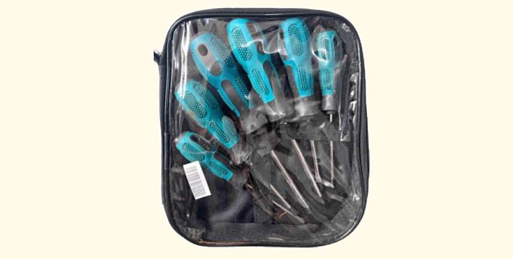 სახრახნისების ნაკრები 6 ცალი (ჩანთით)