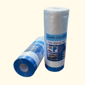 საღებავისთვის დამცავი ფირი წებვადი ლენტით