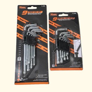 სახრახნისების კომპლექტი 9PC