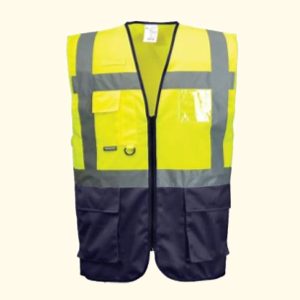 სამუშაო ჟილეტი ჯიბეებით