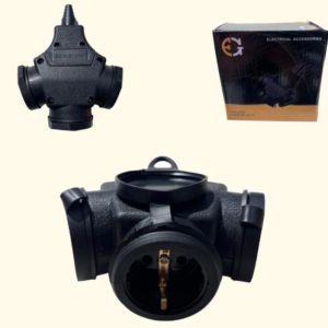 ელ.როზეტი შავი EG920 (სამკუთხა, სპილენძი)